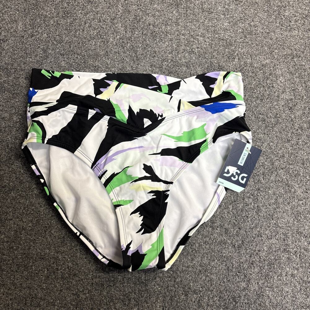 NWT DSG Womens V High Waist Swim Bottom Rush Floral Size Large